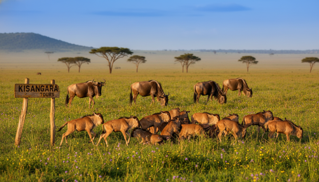 calving season wildebeest calves